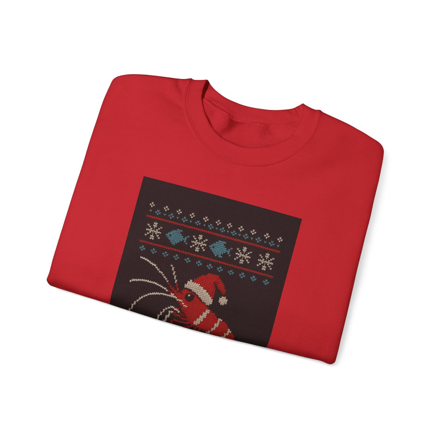 Sweatshirt — Aqua-Lon Reefing Christmas Shrimp Ugly Sweater Design