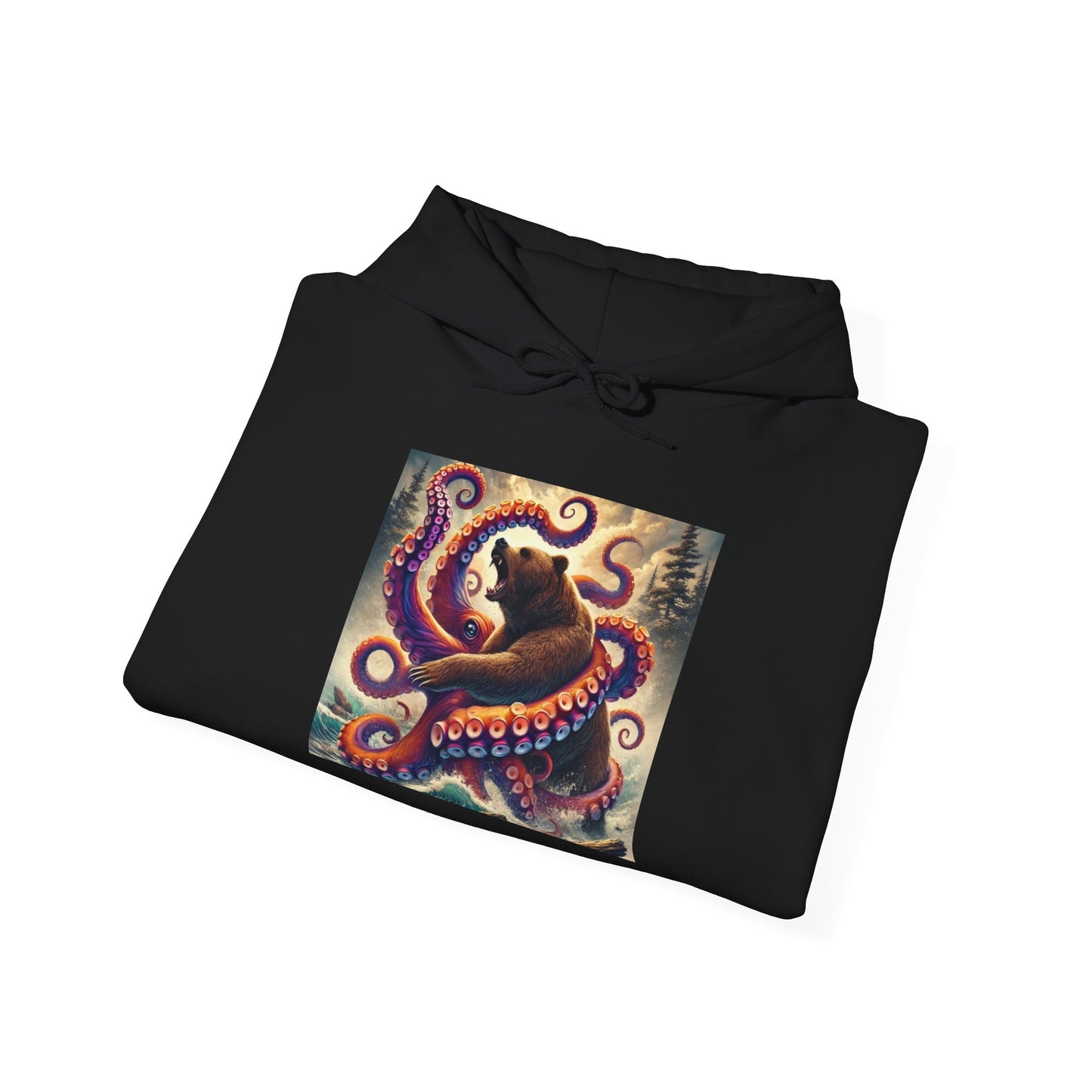 Octopus Art Hoodie — Vintage Nautical Tentacle Graphic Sweatshirt