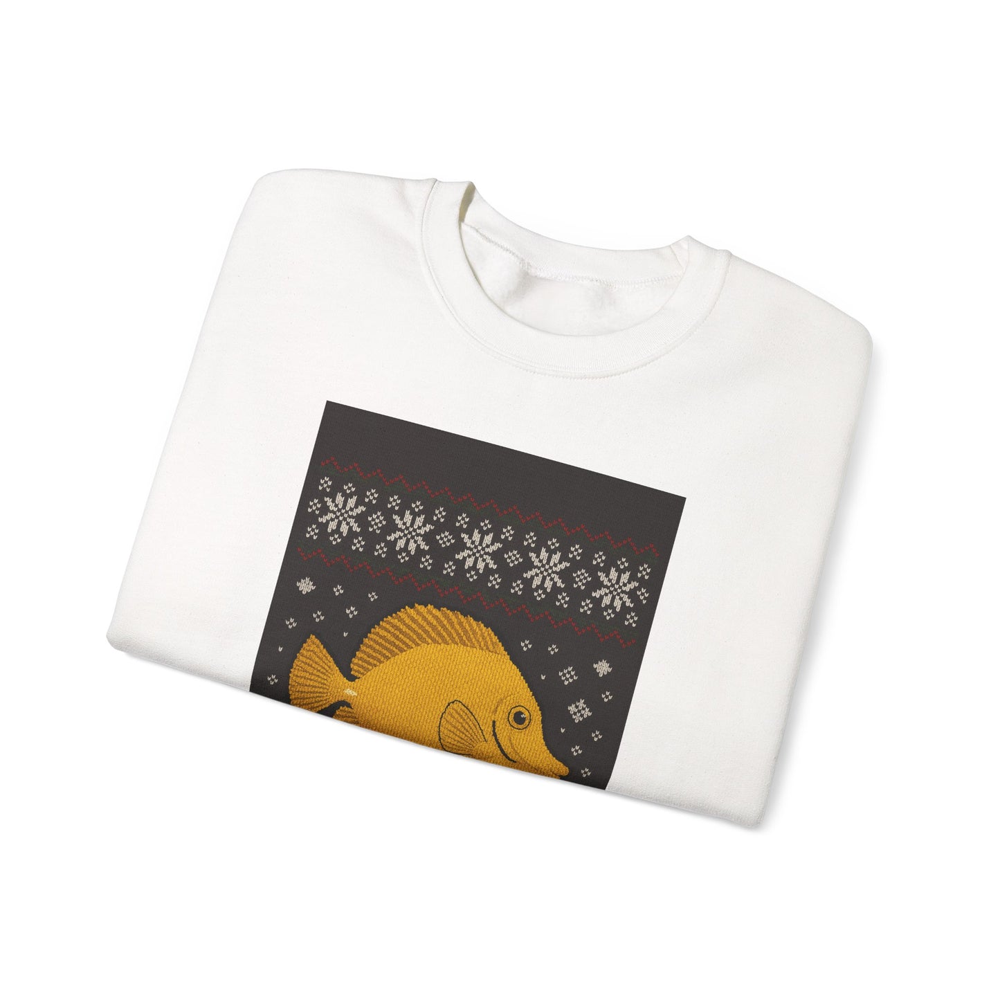 Sweatshirt — Aqua-Lon Reefing Yellow Tang Holiday Crewneck