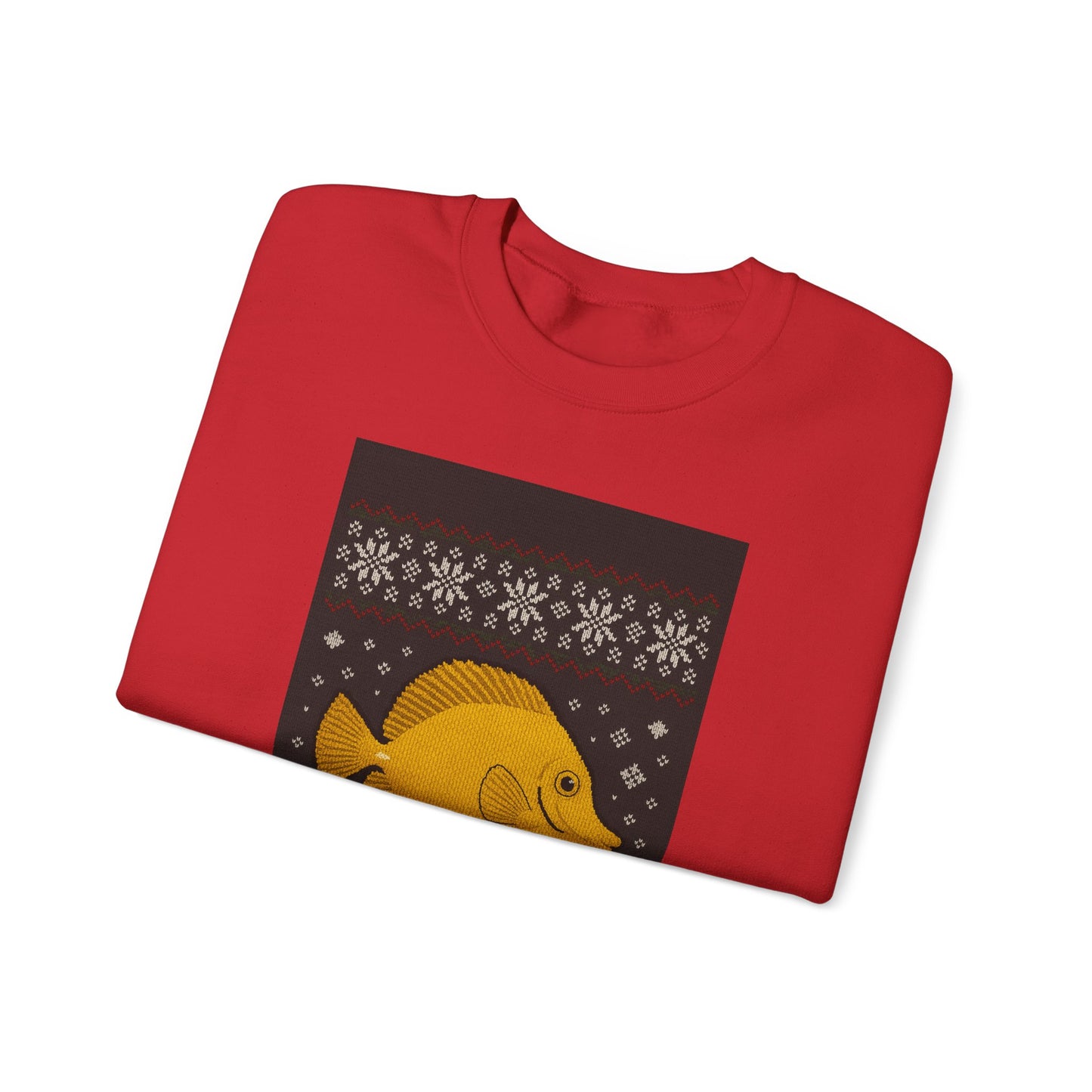 Sweatshirt — Aqua-Lon Reefing Yellow Tang Holiday Crewneck