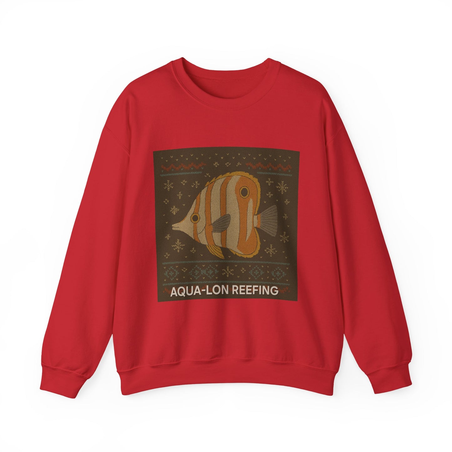 Crewneck Sweatshirt — Aqua-Lon Reefing Copper Band Graphic