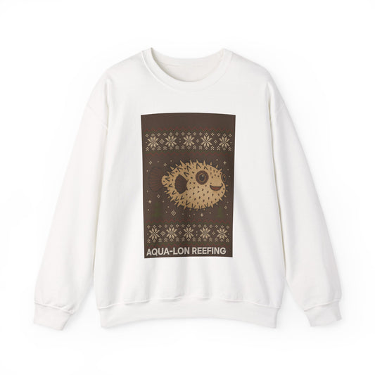 Pufferfish Holiday Sweatshirt — Aqua-Lon Reefing Cozy Crewneck