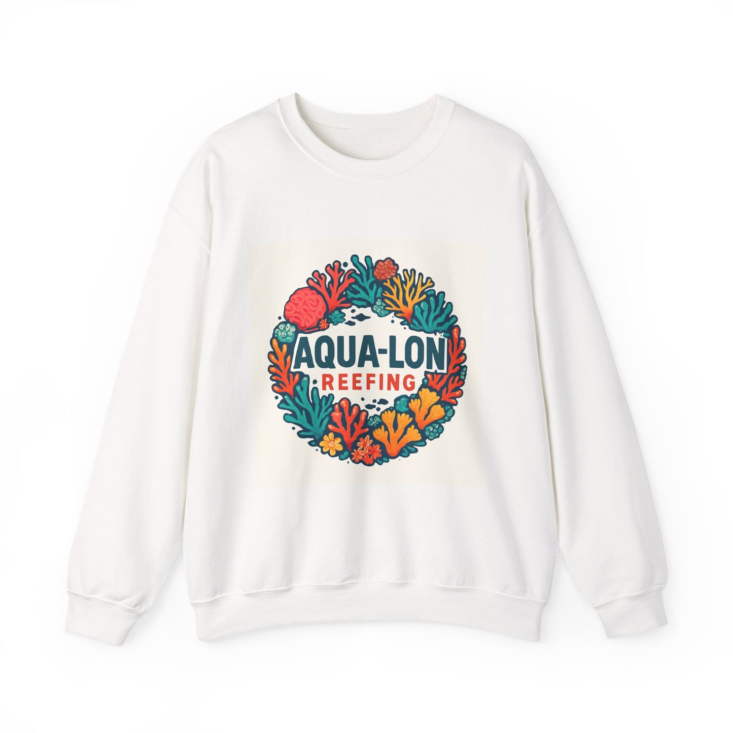 Crewneck Sweatshirt — Aqua-Lon Reefing Coral Wreath Graphic