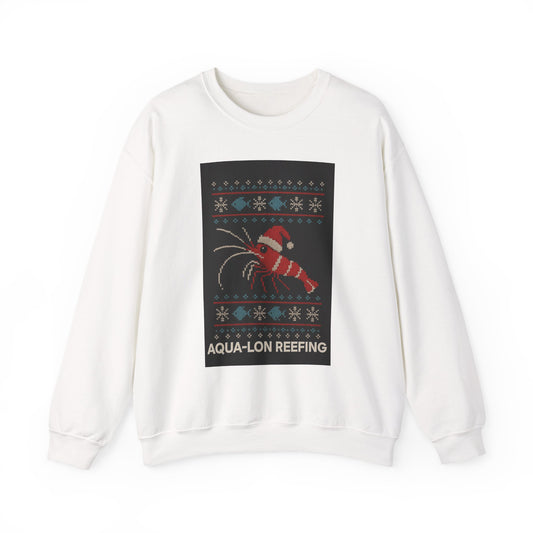 Sweatshirt — Aqua-Lon Reefing Christmas Shrimp Ugly Sweater Design