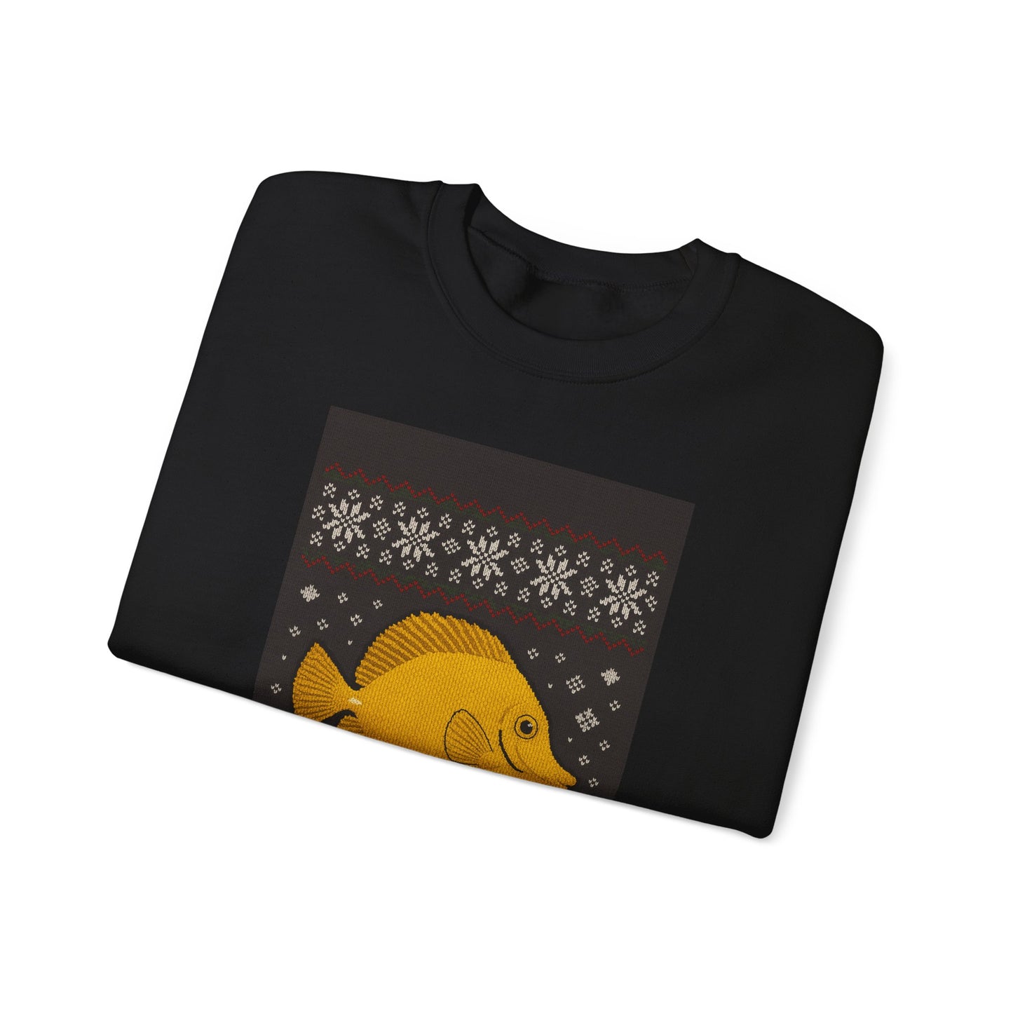 Sweatshirt — Aqua-Lon Reefing Yellow Tang Holiday Crewneck
