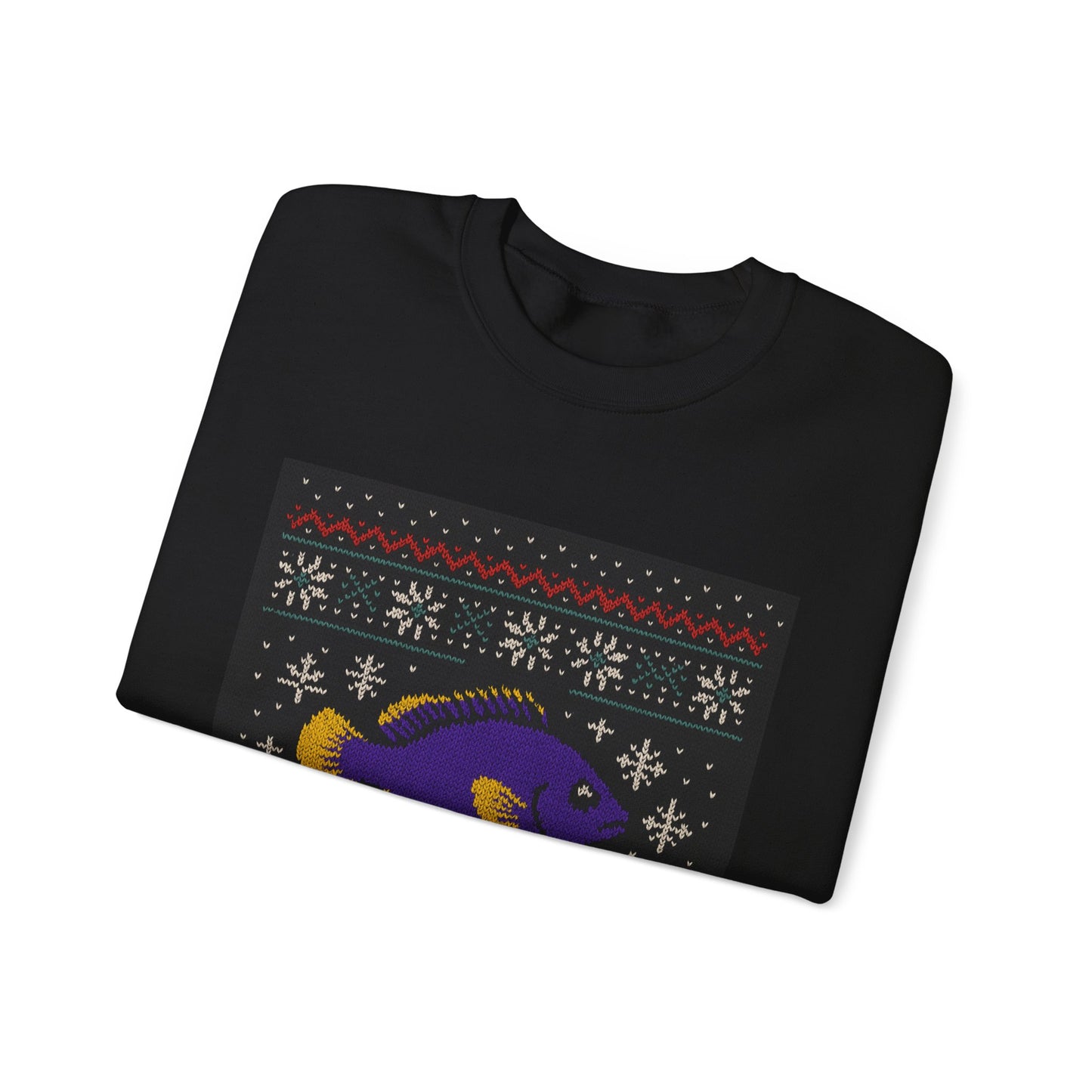 Aqua-Lon Reefing Crewneck Sweatshirt — Tropical Fish Holiday Sweater Design